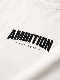Ambition Limitless Origins oversize t-shirt in thick off-white organic cotton with black logo print