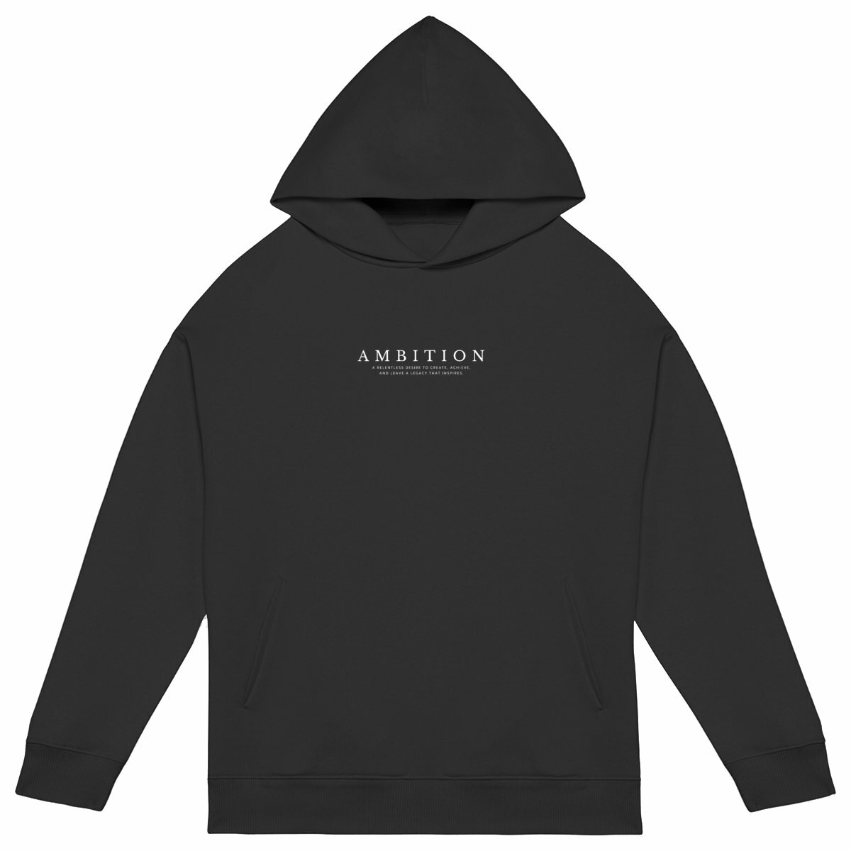 Sweat à capuche Unisexe Oversized - Legacy - face_noir