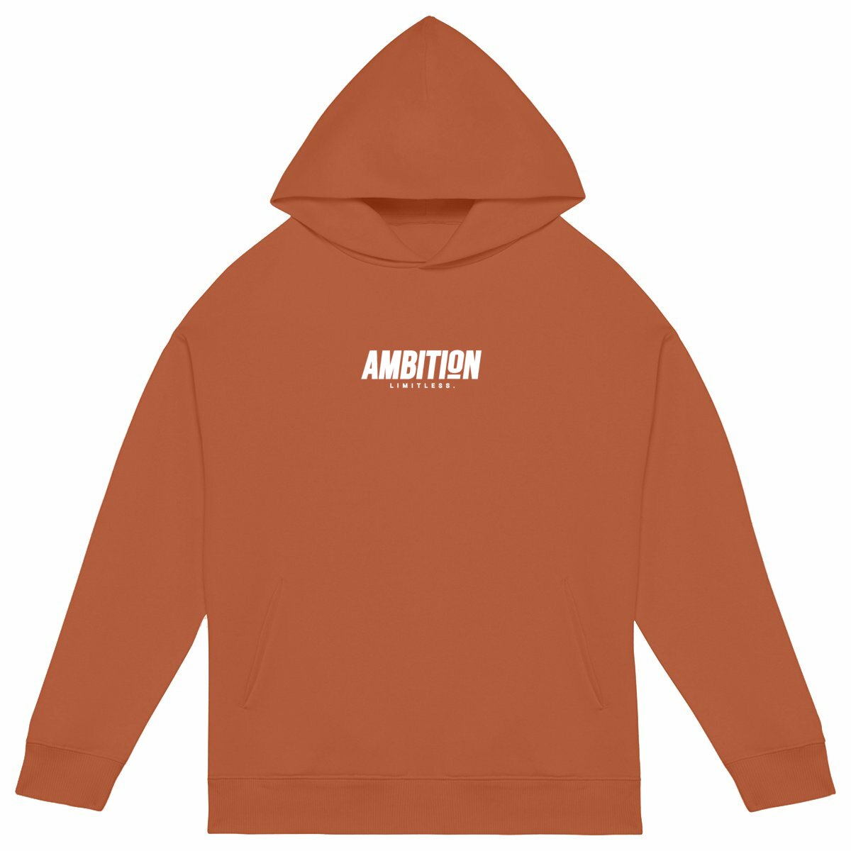 Sweat à capuche Unisexe Oversized - Limitless - face_orange